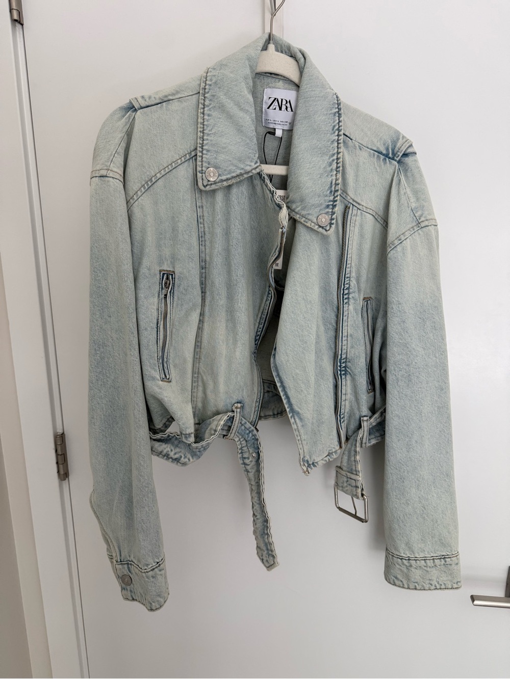 NWT Zara Denim Moto Jacket
